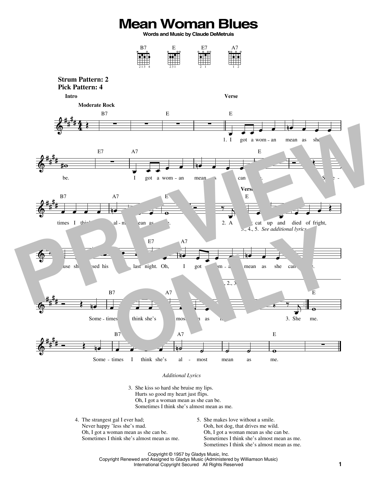 Produktgalerie: Seite 1 von 1 Mean Woman Blues, Elvis Presley, Gitarre