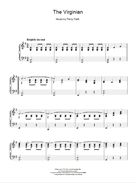 Product gallery: Page 1 of 1 The Virginian, Percy Faith