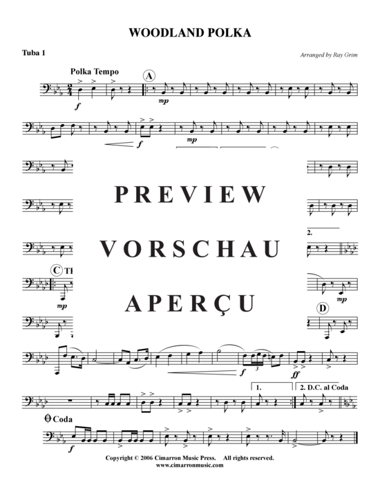 Product gallery: Page 8 of 9 Woodland Polka , , (Tuba Quartet: 2x Baritone, 2xTuba)