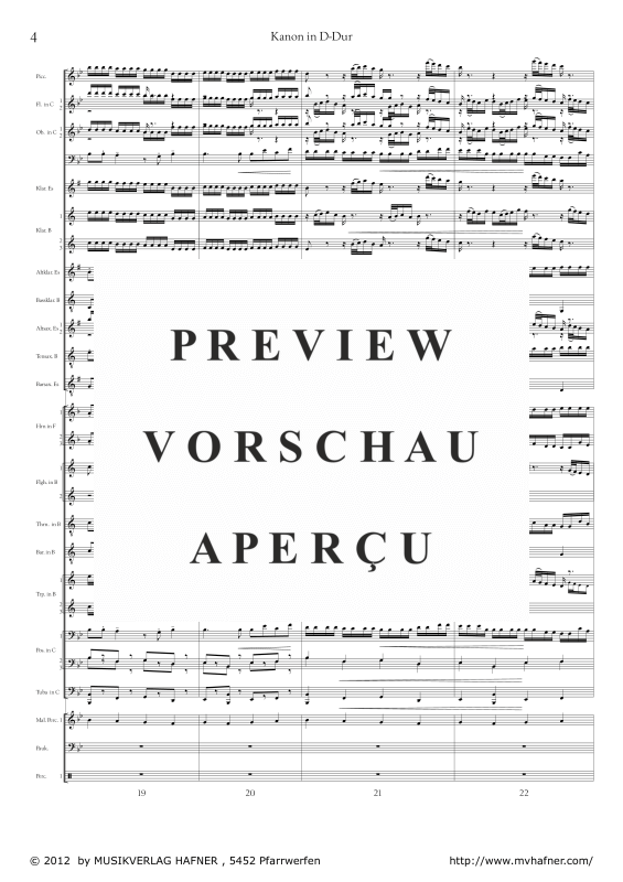 Product gallery: Page 9 of 11 Kanon in D-Dur, , (large wind orchestra)