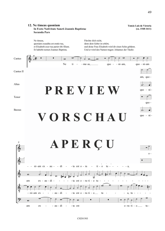Produktgalerie: Seite 6 von 8 Descendit Angelus Domini / Ne timeas quoniam, , Gemischter Chor 5-stimmig