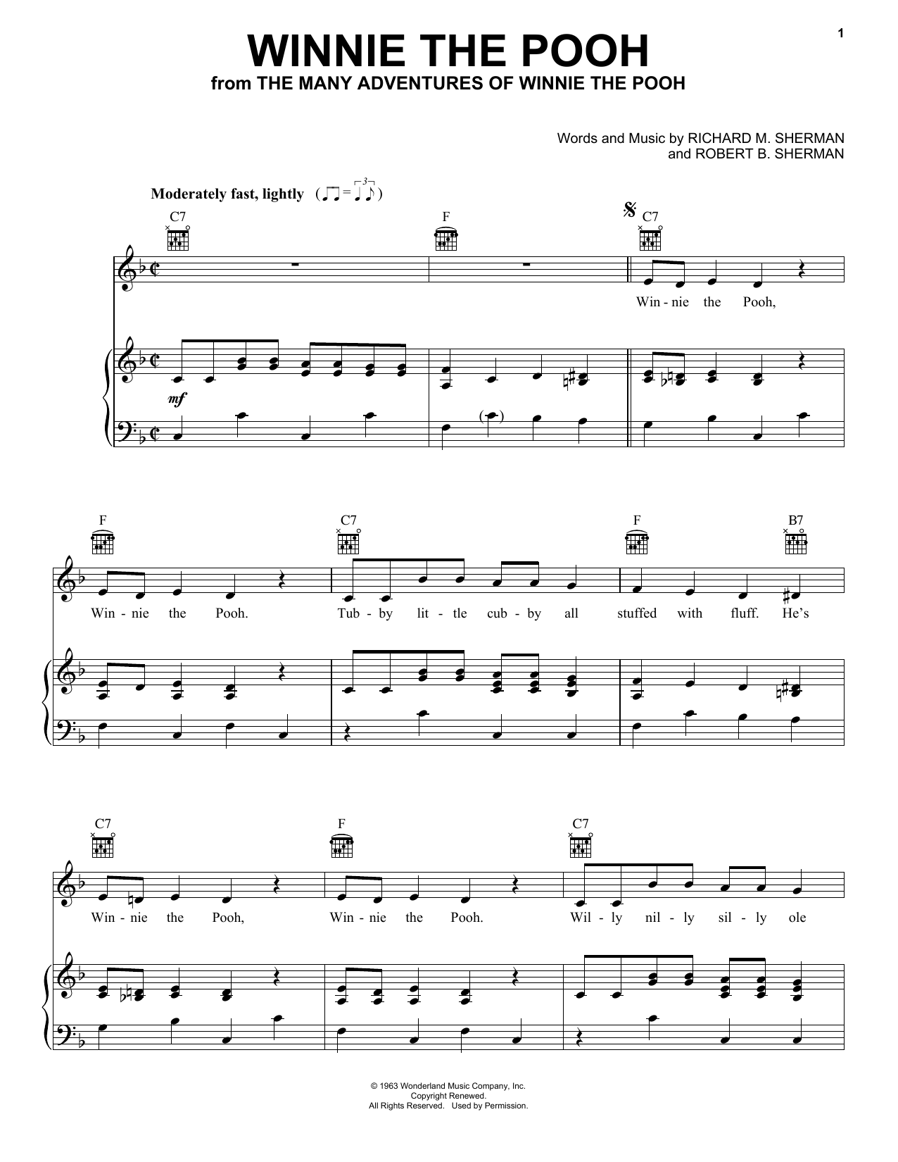 Produktbild zu: Winnie The Pooh (from The Many Adventures Of Winnie The Pooh)