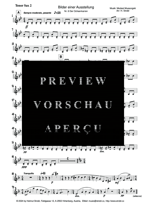Produktgalerie: Seite 11 von 11 Der Ochsenkarren, , Saxophon Quintett