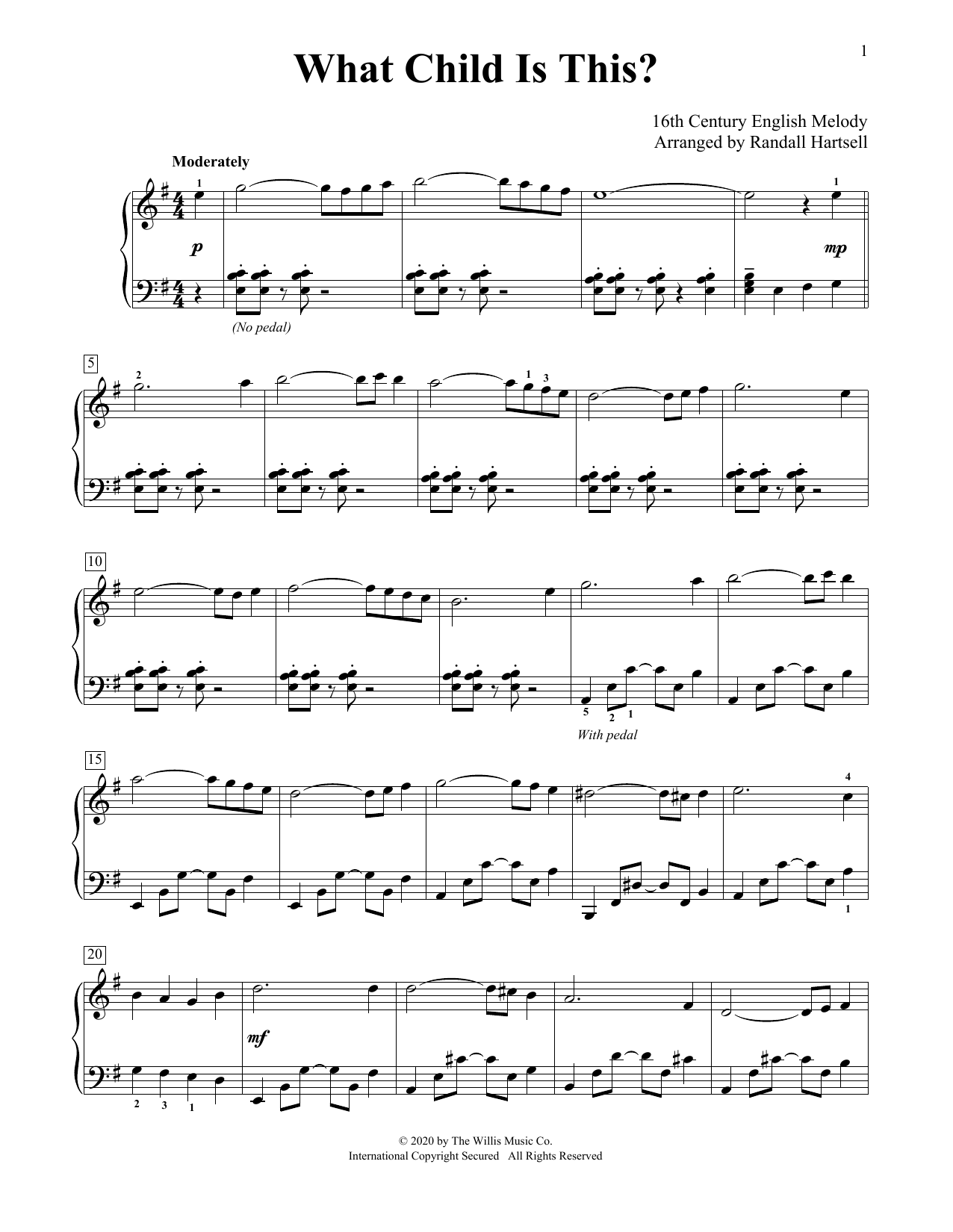 Product picture to: What Child Is This? (arr. Randall Hartsell)