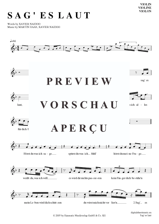 Produktbild zu: Sag es laut Xavier Naidoo