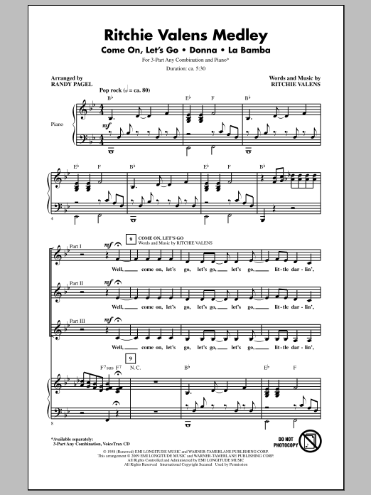 Produktgalerie: Seite 1 von 1 Ritchie Valens Medley, Randy Pagel, Chor