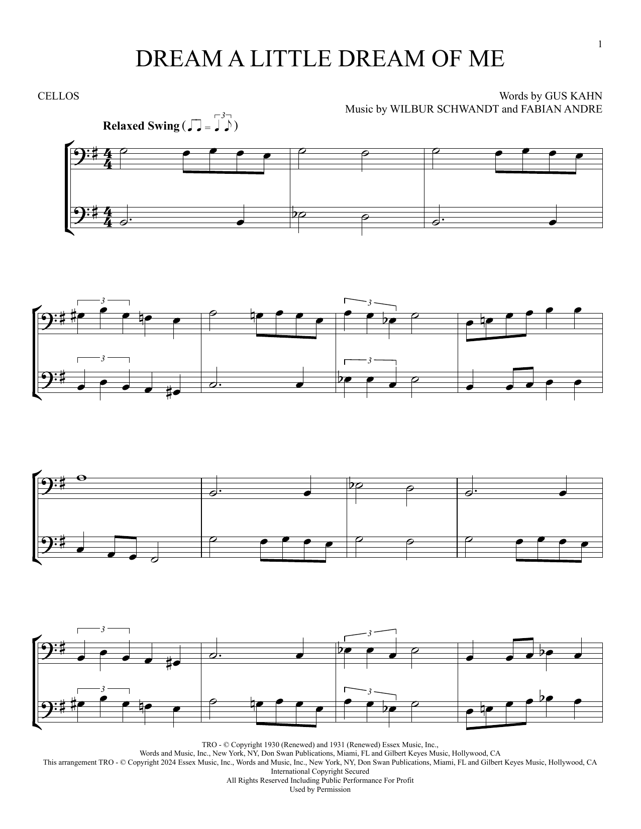 Produktgalerie: Seite 1 von 1 Dream A Little Dream Of Me, The Mamas & The Papas, Violoncello