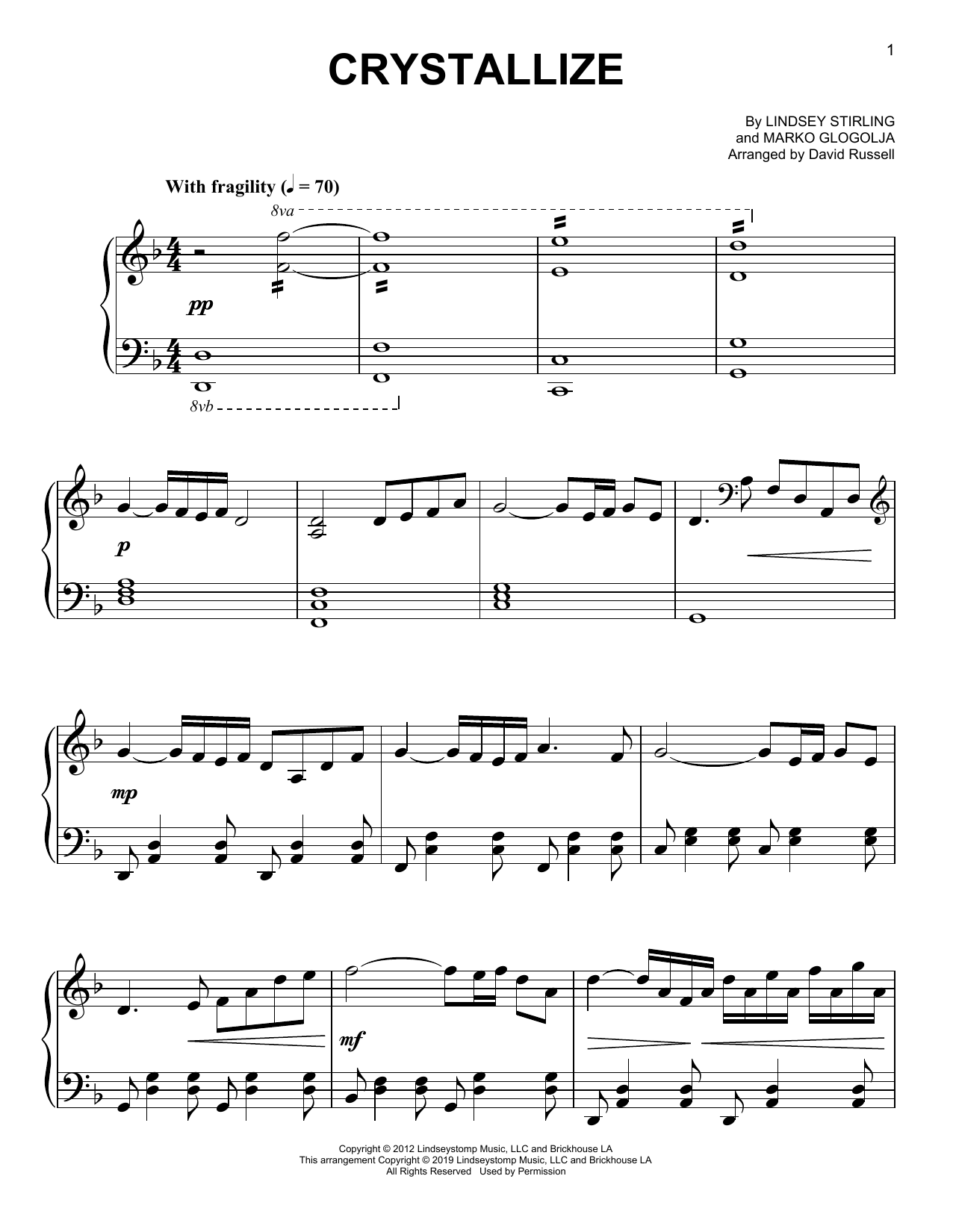 Produktgalerie: Seite 1 von 1 Crystallize, Lindsey Stirling, Klavier
