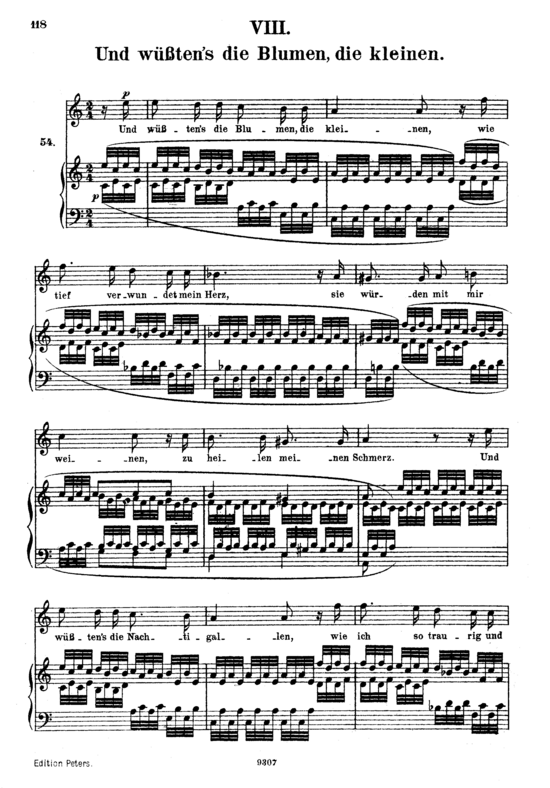 Product picture to: Und wüßten's die Blumen, die kleinen Op.48 No.8Robert Schumann