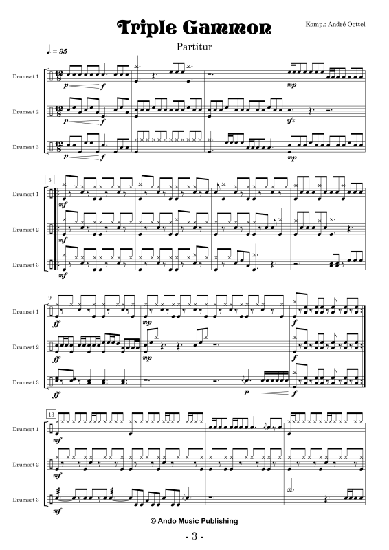 Produktgalerie: Seite 1 von 11 Triple Gammon, , Drumset Trio