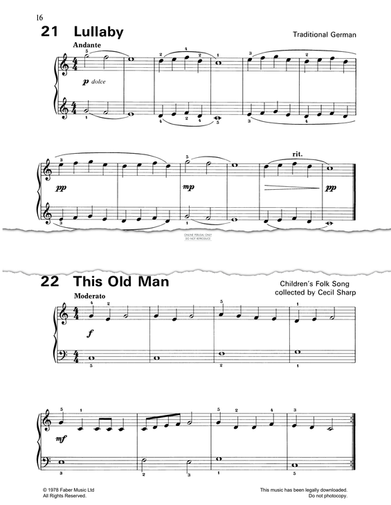 Produktgalerie: Seite 1 von 1 This Old Man, Traditional, Klavier