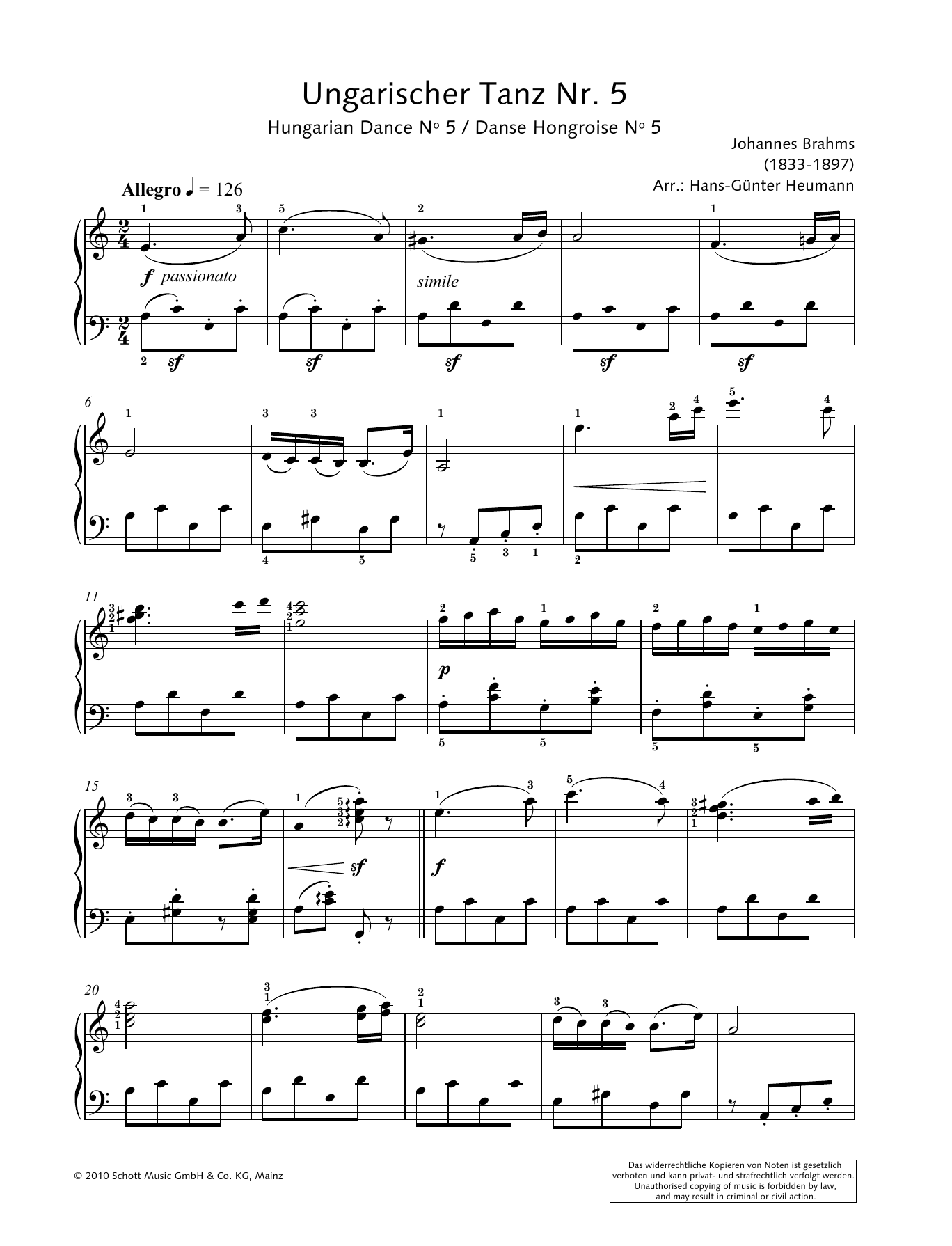 Product gallery: Page 1 of 1 Hungarian Dance No. 5, Hans-Gunter Heumann