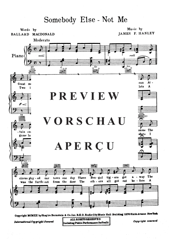 Produktgalerie: Seite 3 von 8 Somebody Else - Not Me , Popular Standard, Klavier und Gesang