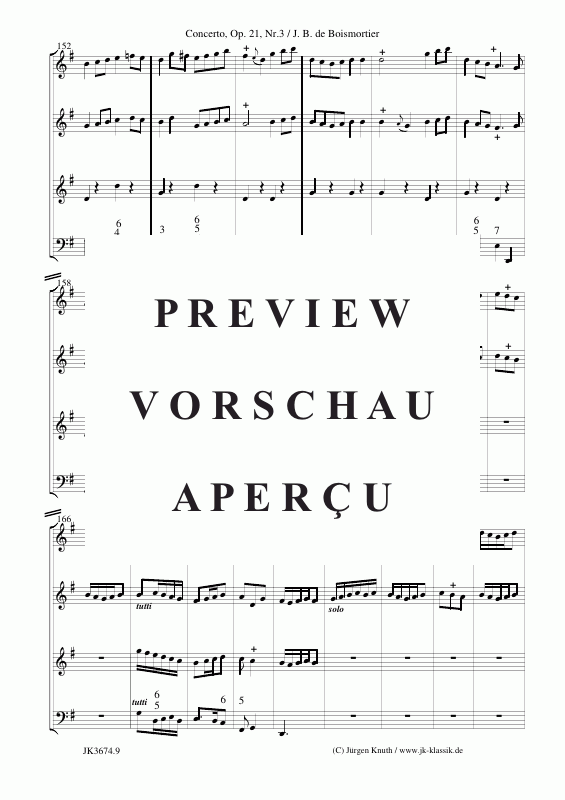 Product gallery: Page 10 of 11 Concerto für Altblockflöte + Violine (Op.21 No.3) , ,  (Mixed ensemble for winds, strings + BC)