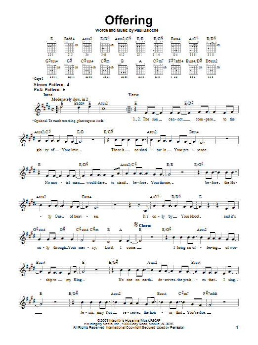 Product gallery: Page 1 of 1 Offering, Paul Baloche