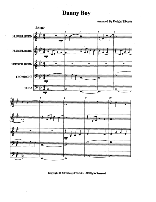 Produktgalerie: Seite 1 von 11 Danny Boy, , Blechbläserquintett