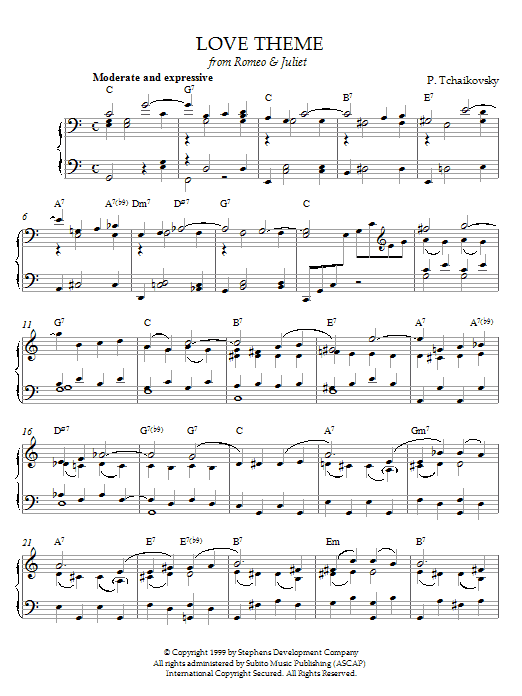 Product gallery: Page 1 of 1 Love Theme from Romeo And Juliet, Pyotr Il'yich Tchaikovsky