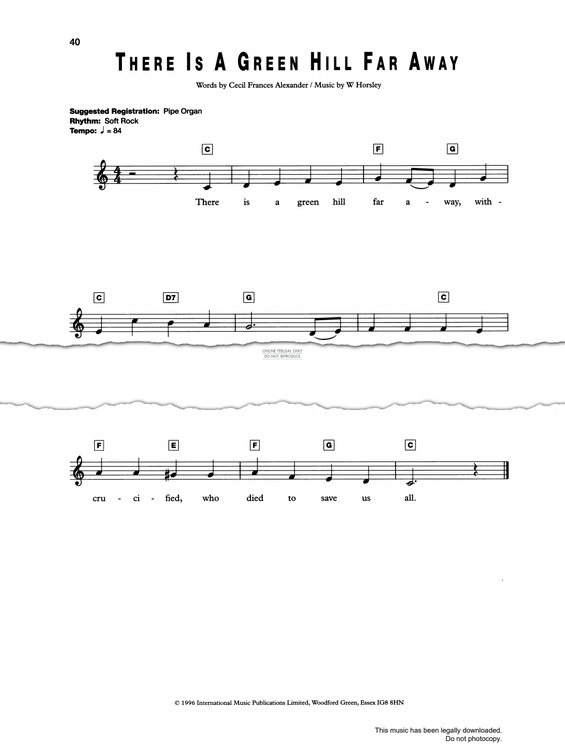 Produktgalerie: Seite 1 von 1 There Is A Green Hill Far Away, William Horsley, Gesang, Keyboard