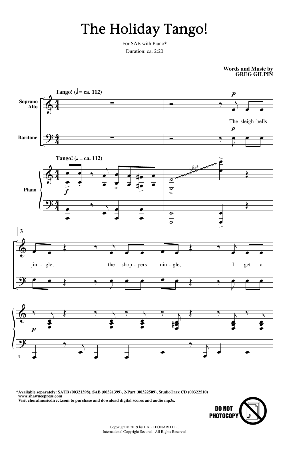 Product gallery: Page 1 of 1 The Holiday Tango!, Greg Gilpin