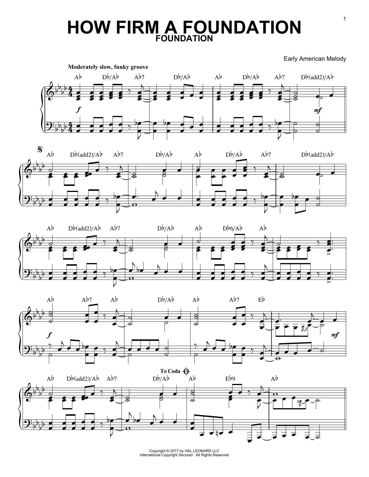 Produktbild zu: How Firm a Foundation [Jazz version]
