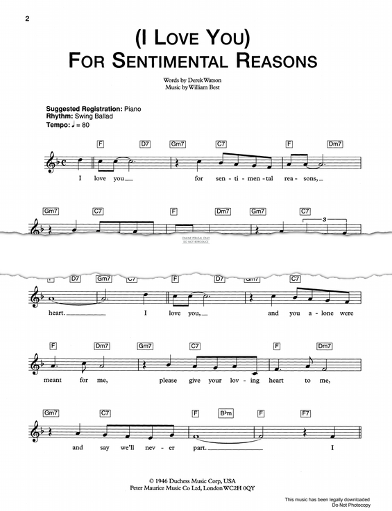 Product gallery: Page 1 of 1 (I Love You) For Sentimental Reasons, Nat King Cole