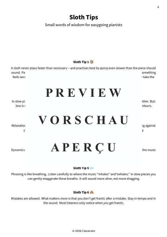 Produktgalerie: Seite 6 von 11 Slow Pieces for Sloth Pianists - In simplified arrangements, , Klavier Solo
