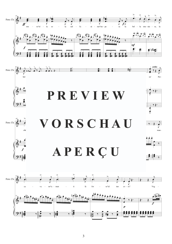 Produktgalerie: Seite 4 von 11 I Lombardi - (Act 2-VI) La bella straniera, , Frauenchor und Klavier