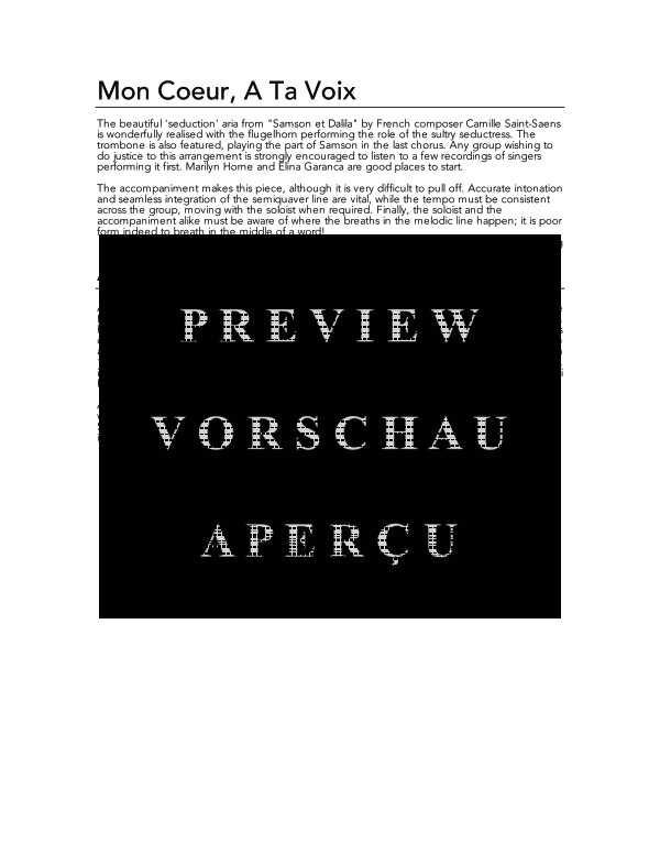 Produktgalerie: Seite 4 von 11 Mon Coeur, A Ta Voix, , (Blechbläser Quintett)