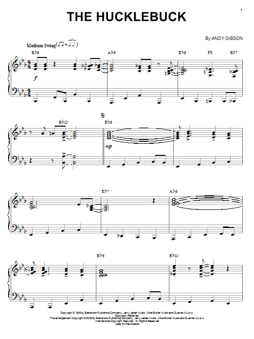 Product gallery: Page 1 of 1 The Hucklebuck (arr. Brent Edstrom), Andy Gibson