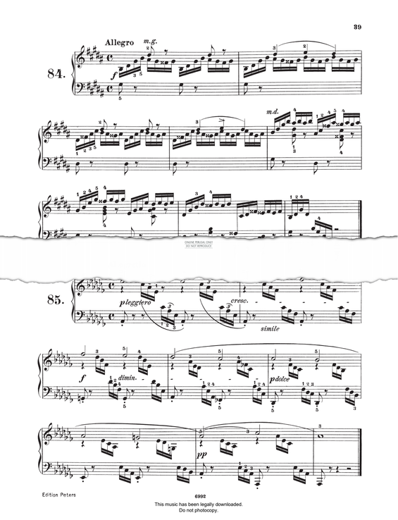 Produktgalerie: Seite 1 von 1 Study (Op. 821, No.85), Carl Czerny, Klavier