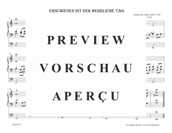 gallery: Erschienen ist der herrliche Tag , , (Orgel Solo)