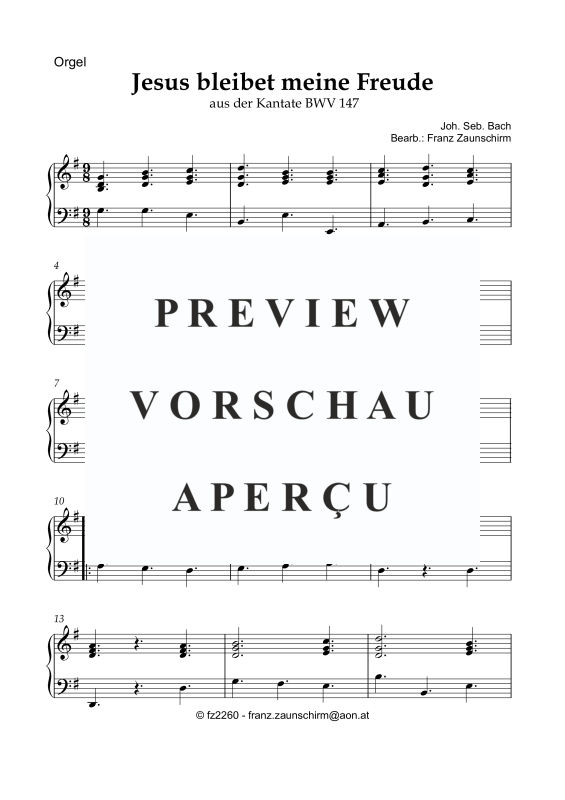 Produktgalerie: Seite 6 von 8 Jesus bleibet meine Freude, , Sopran Blockflöte und Orgel