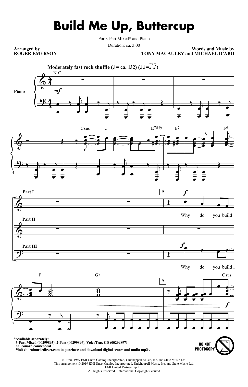 Product picture to: Build Me Up, Buttercup (arr. Roger Emerson)