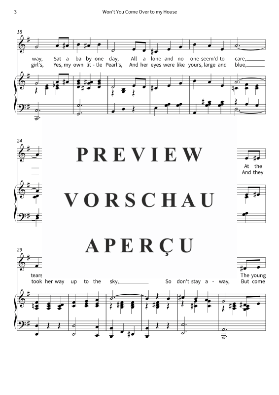 gallery: Won´t You Come Over to my House, , (Gesang und Klavier)