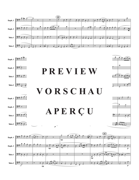 Produktgalerie: Seite 3 von 21 Drei geistliche Palestrina Stücke , , (Tuba Quartett: 2x Bariton, 2xTuba)