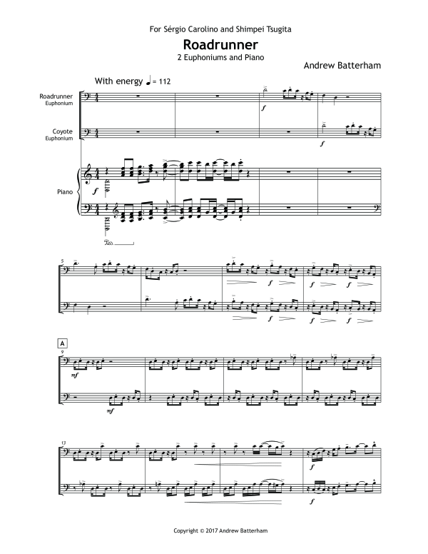 Produktgalerie: Seite 1 von 11 Roadrunner, , (Trio 2x Euphonium + Klavier)