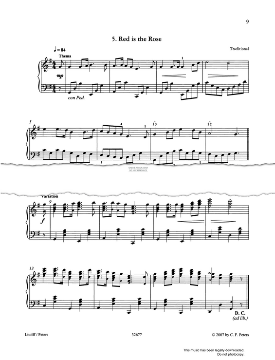 Product picture to: Red Is The Rose - Irish Traditional