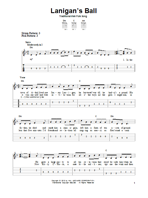 Product gallery: Page 1 of 1 Lanigan's Ball, Traditional Irish Folk Song