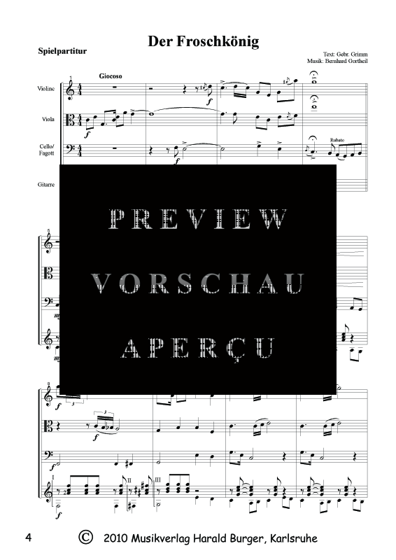 Product gallery: Page 7 of 11 Der Froschkönig (Partitur), , Mixed ensemble strings, guitar and narrator