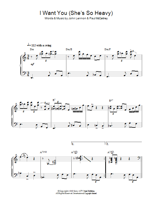 Produktbild zu: I Want You (She's So Heavy) (Jazz Version)