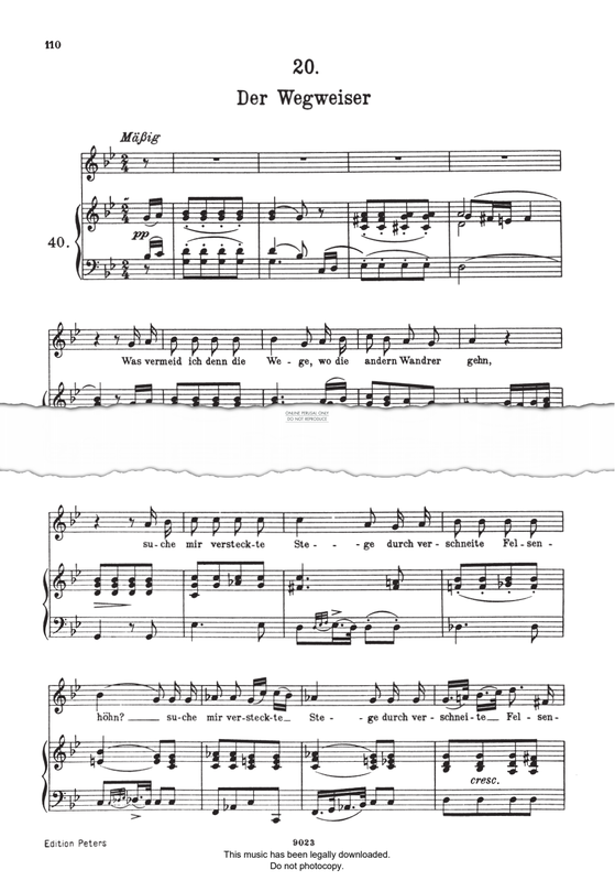 Product picture to: Der Wegweiser (from 'Winterreise Op.89 D911')