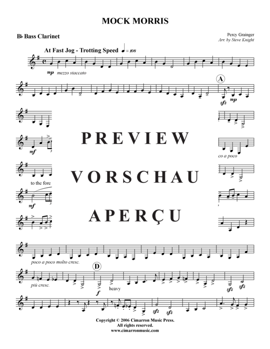 Product gallery: Page 12 of 21 Mock Morris , , (clarinet choir)