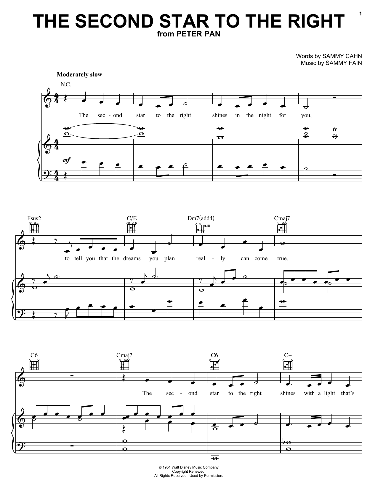 Produktbild zu: The Second Star To The Right (from Return To Neverland)