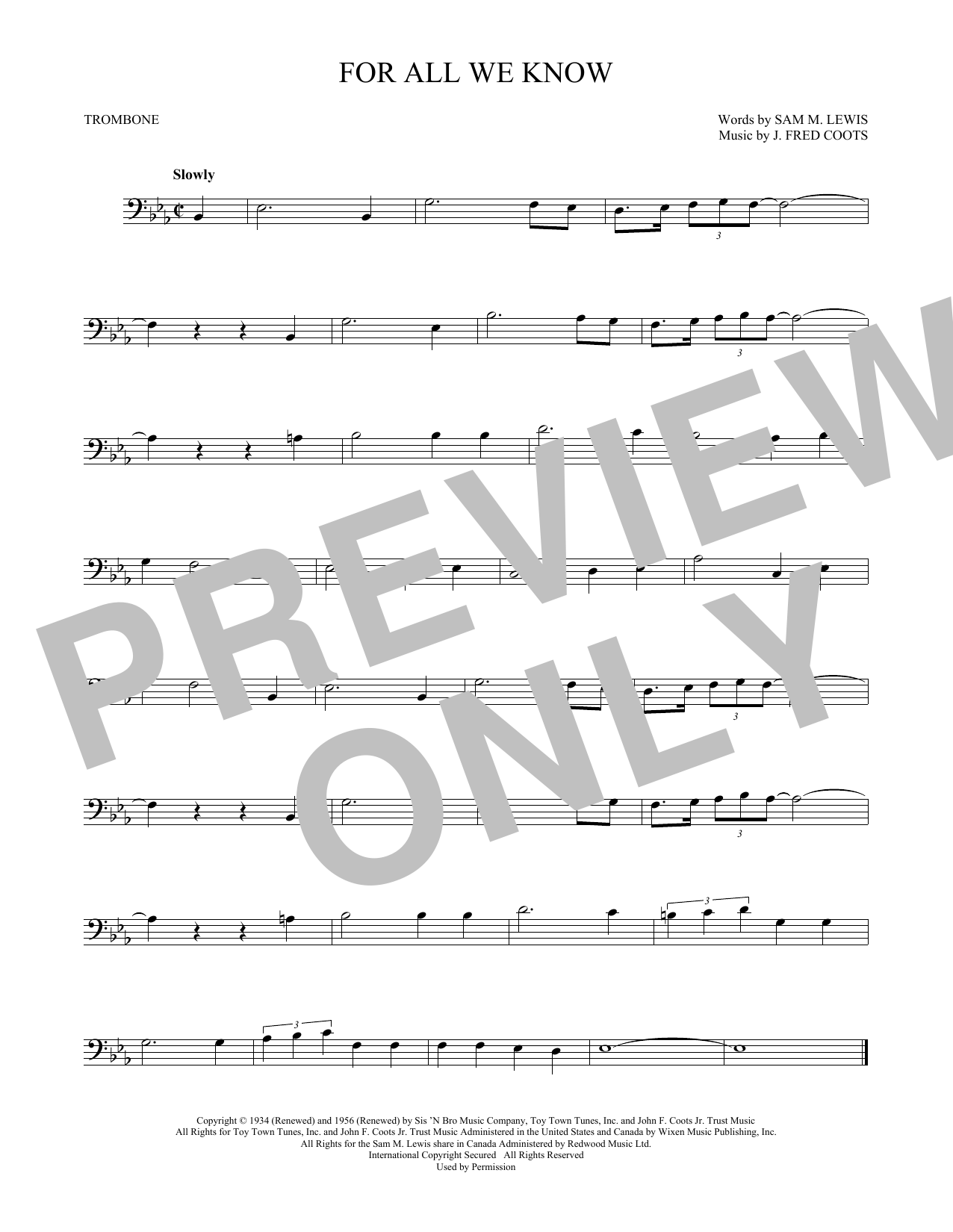 Product gallery: Page 1 of 1 For All We Know, J. Fred Coots