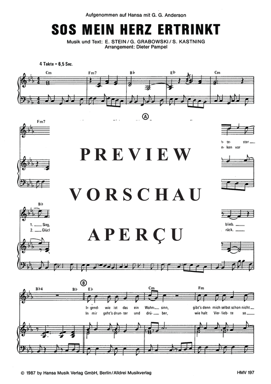 Produktgalerie: Seite 4 von 4 S.O.S. mein Herz ertrinkt, Anderson, 	G.G., Klavier und Gesang