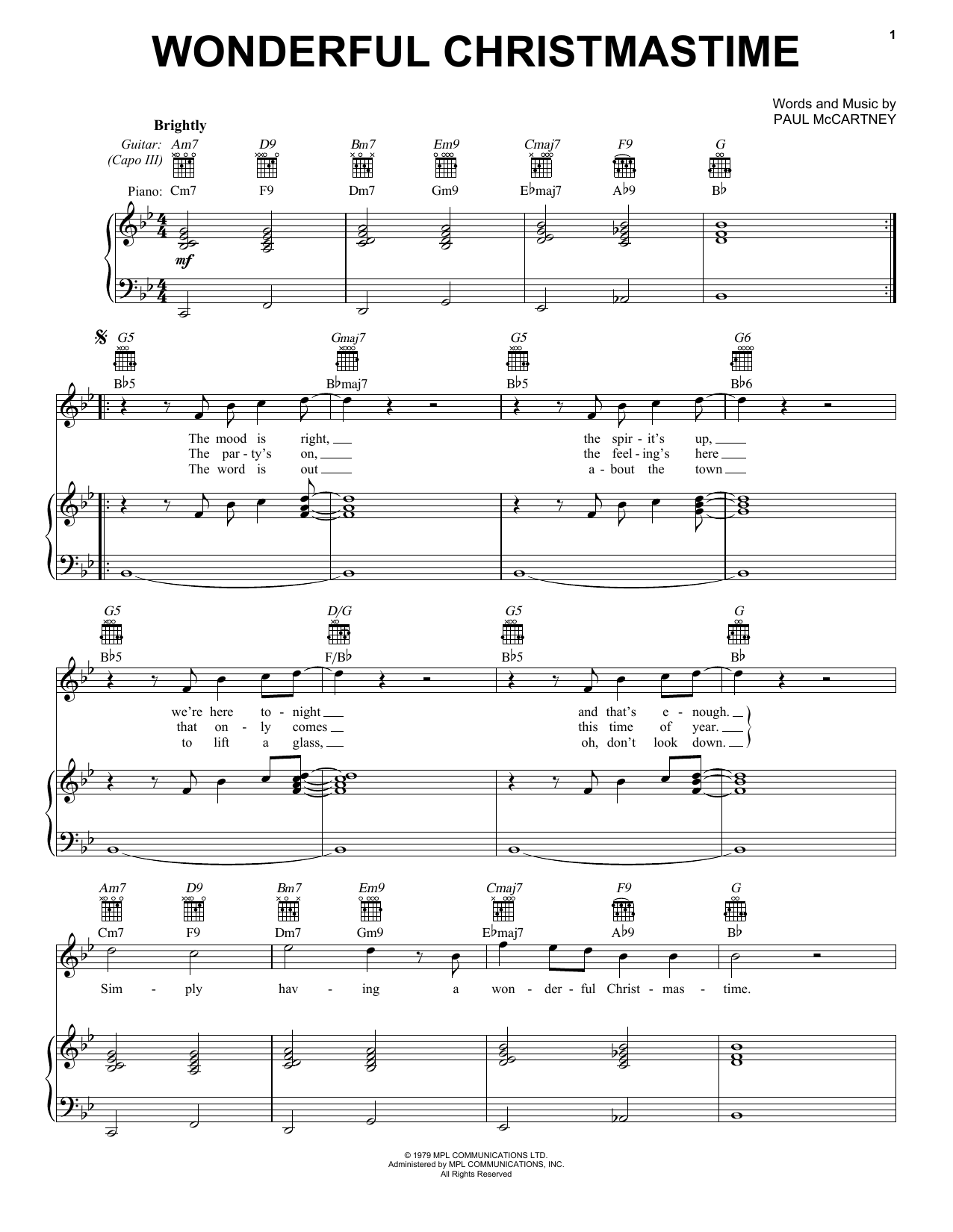 Produktgalerie: Seite 1 von 1 Wonderful Christmastime, Paul McCartney, Gesang, Gitarre, Klavier