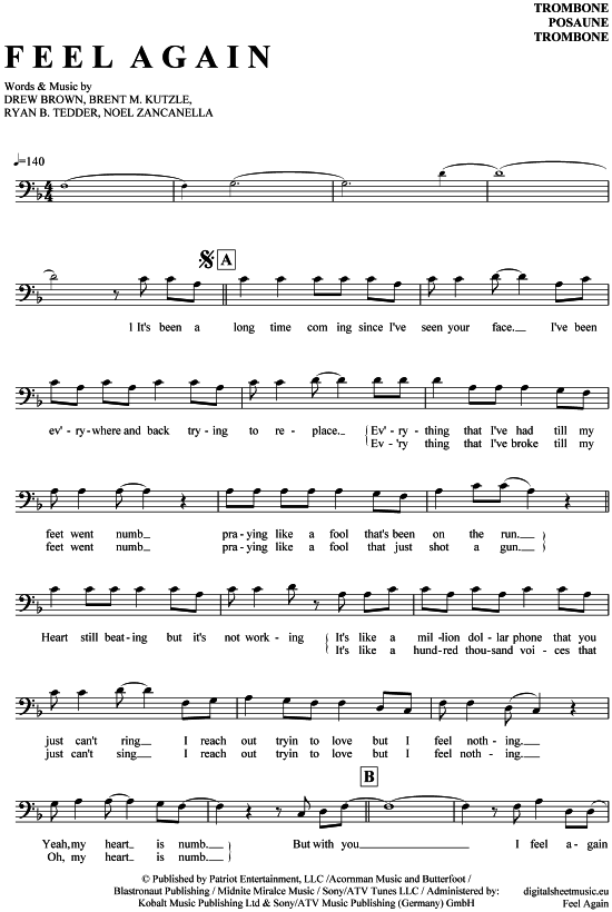 Product picture to: Feel again OneRepublic