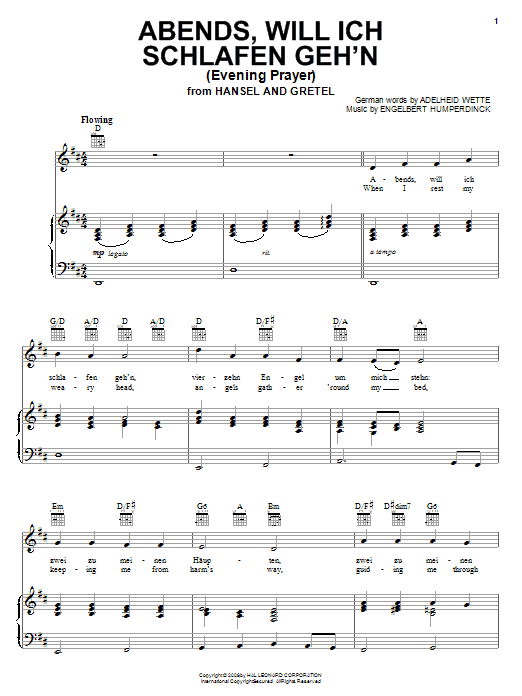 Product gallery: Page 1 of 1 Evening Prayer, Engelbert Humperdinck