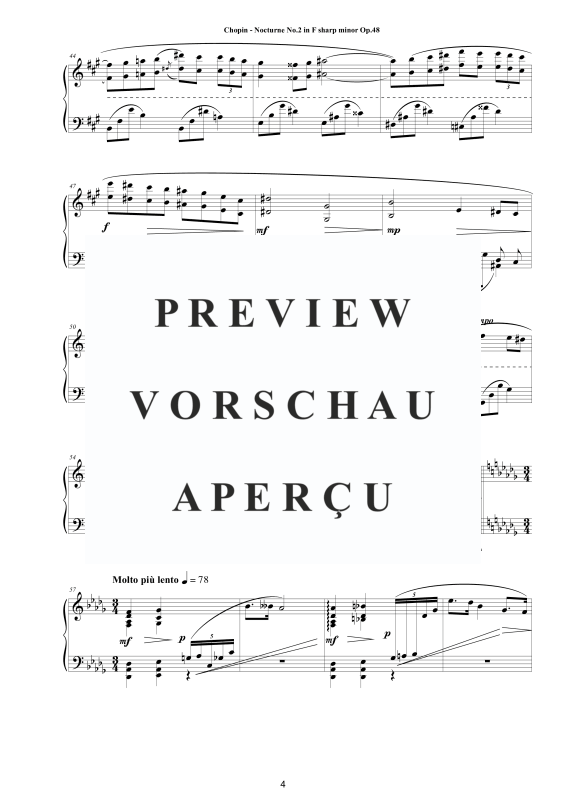 Produktgalerie: Seite 5 von 9 Nocturne Nr. 2 Fis-Moll op. 48, , Klavier Solo