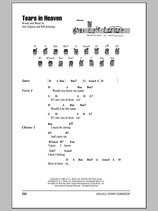 Product gallery: Page 1 of 1 Tears In Heaven, Eric Clapton